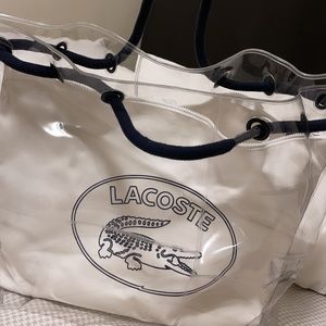 LACOSTE Clear Shopper Bag In Transparent Peacoat